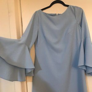 Baby blue bell sleeve dress - Size 6
